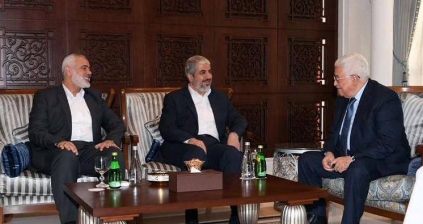 لقاء مشعل وهنية بعباس في الدوحة