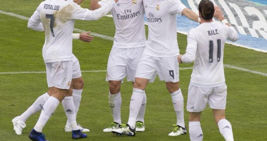 فرحة لاعبي ريال مدريد بسحق خيتافي بخماسية