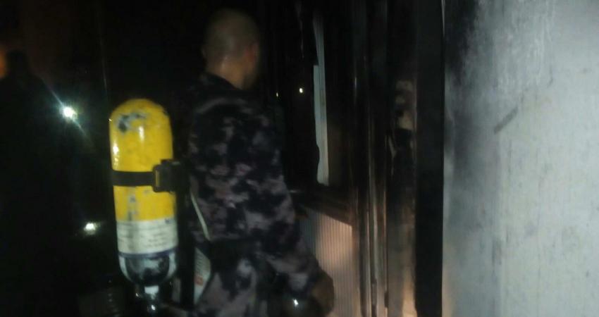 دفاع مدني بيت لحم ينقذ عائلة ويخمد حريق ببيت ساحور