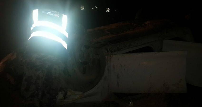 إصابات بانقلاب مركبة على مدخل أريحا الشمالي