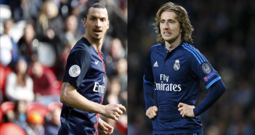 لوكا مودريتش وزلاتان إبراهيموفيتش
