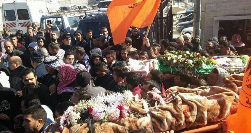 تشييع الشهيدين شلودي والرجبي بالخليل