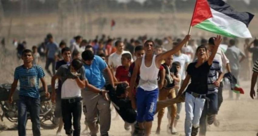 إصابة شابين بالرصاص الحي في مواجهات شرق غزة