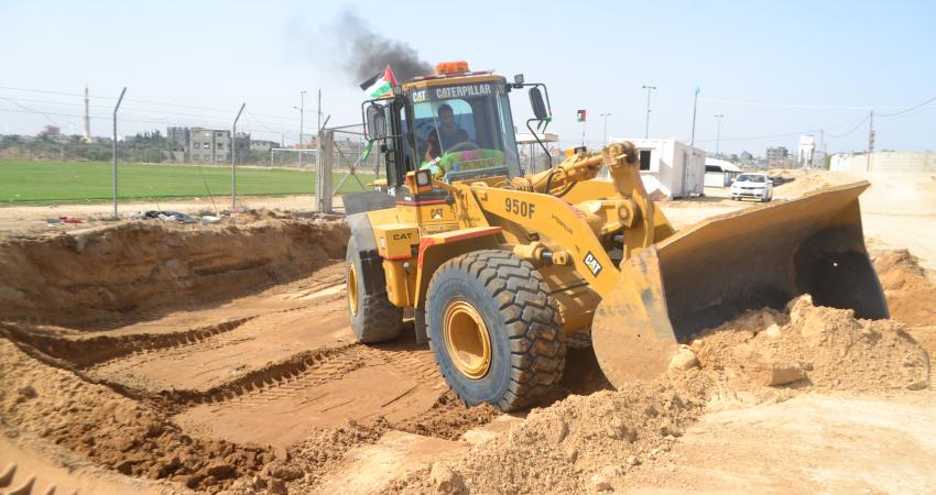 البدء بإنشاء مدرجات الملعب البلدي بالنصيرات