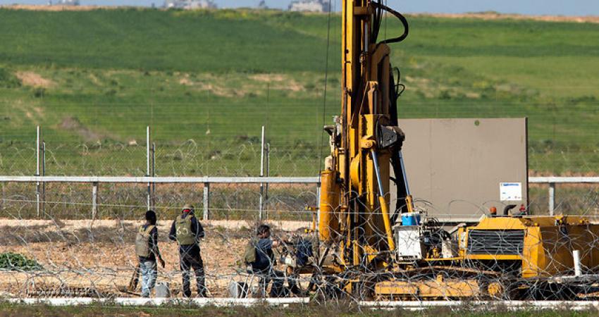 حفريات الاحتلال الإسرائيلي على حدود غزة