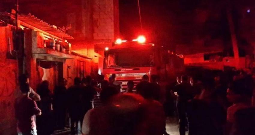 حريق منزل خانيونس