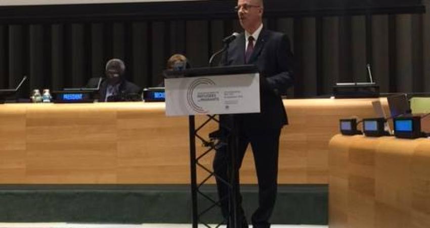 رامي الحمد الله خلال كلمته في الأمم المتحدة