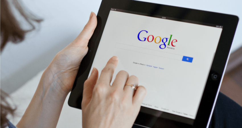 Google-search-on-tablet