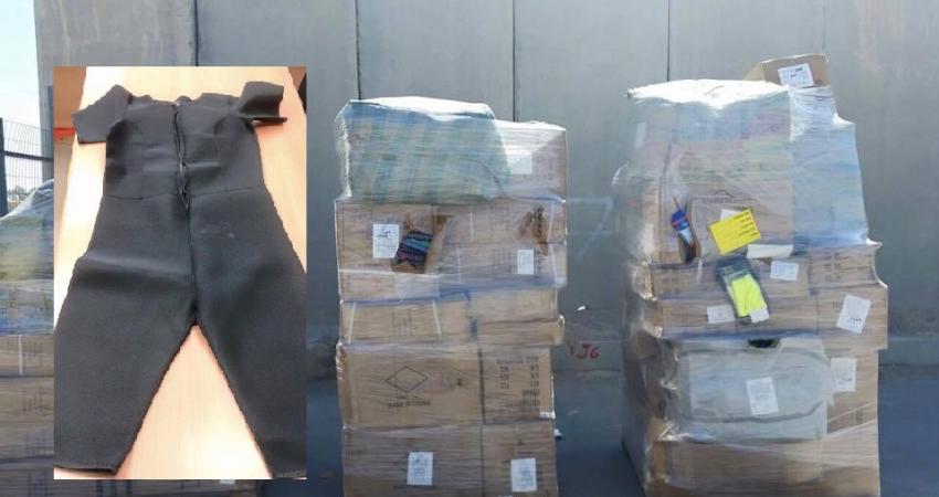 الشحنة المضبوطة من بدلات الغوص