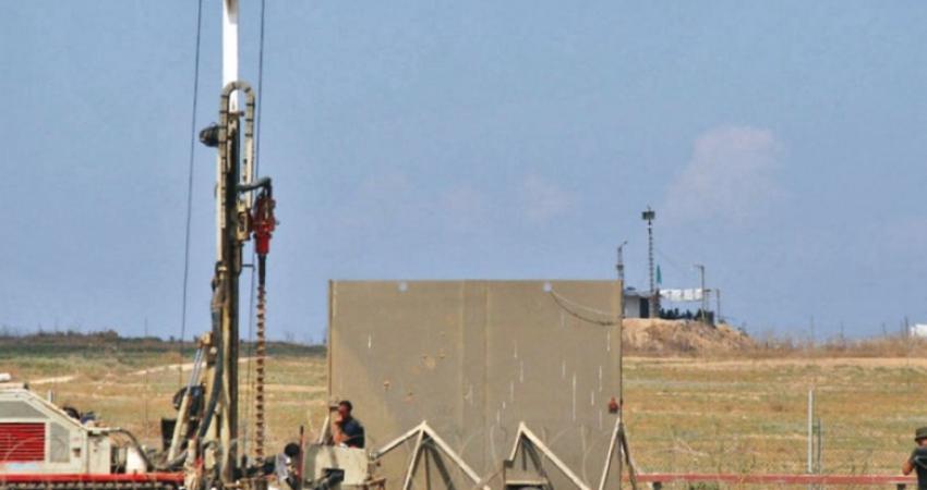 جدار مواجهة الأنفاق على حدود غزة