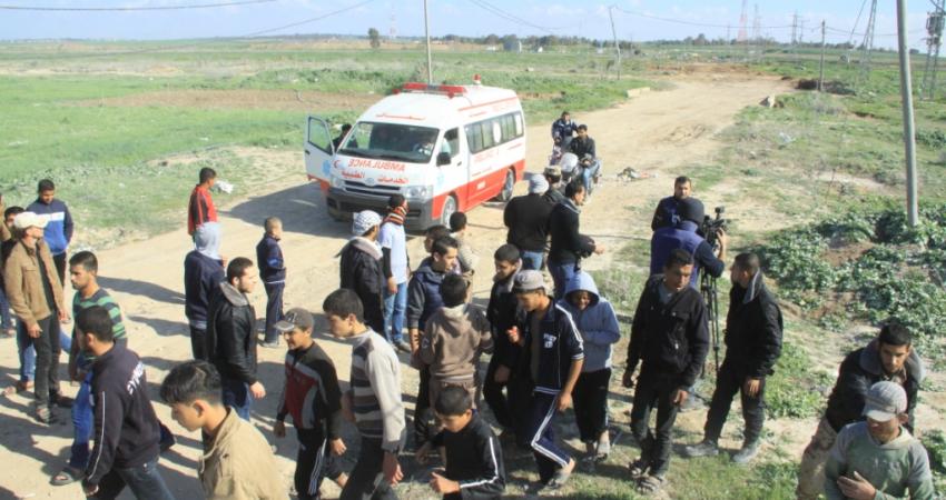 إصابة بالرصاص الحي شرق غزة