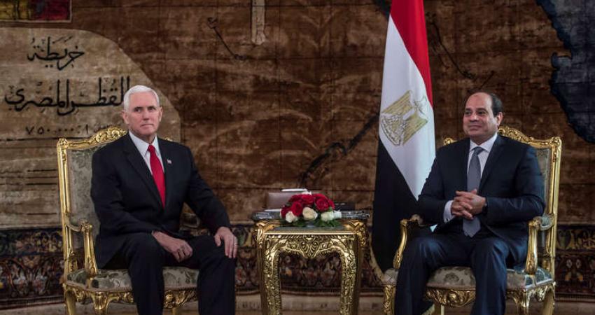 السيسي يبحث مع بنس قرار ترامب نقل السفارة الأمريكية إلى القدس