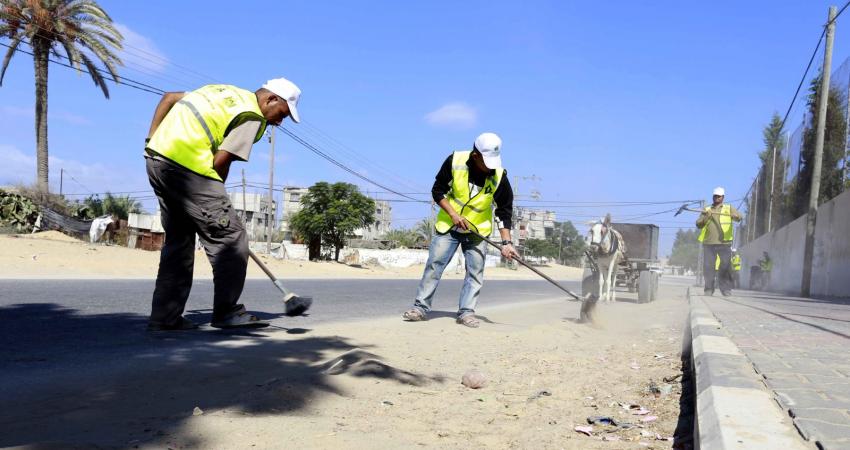 ارتفاع مستوى النظافة في غزة - غزة نظيفة