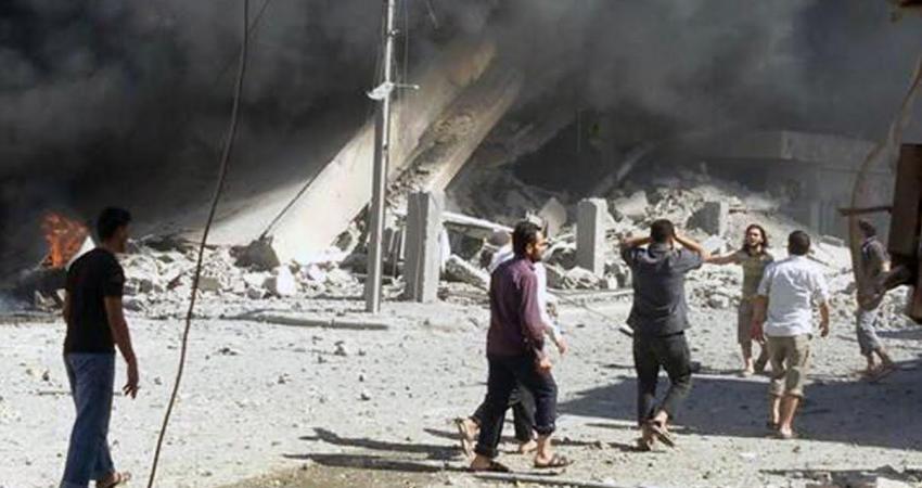 قصف مخيم خان الشيح 