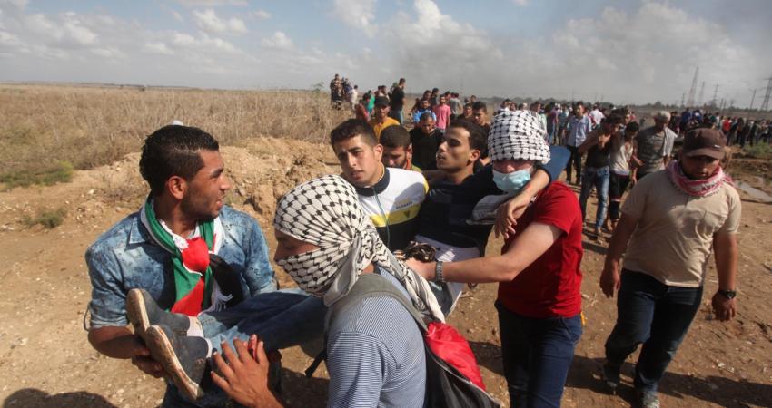 إصابة شاب بمواجهات مع الاحتلال شرق غزة