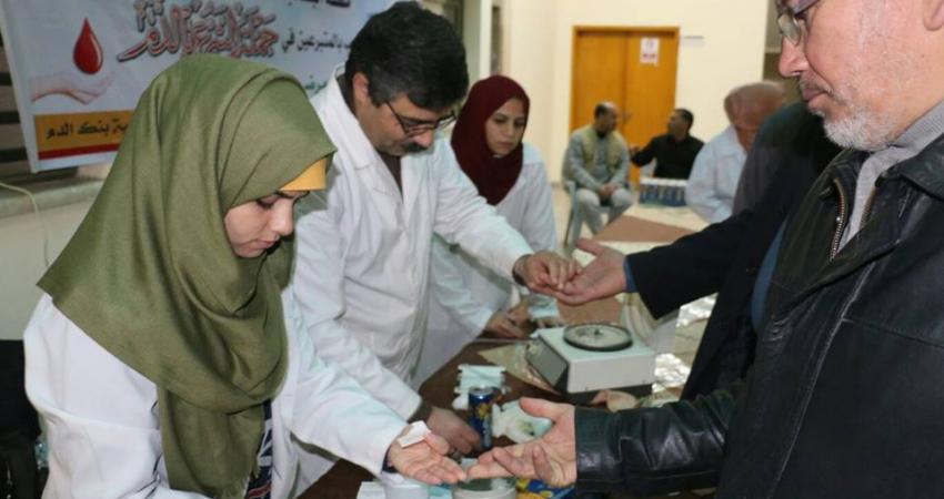 حماس تنظم حملة للتبرع بالدم بوسط خان يونس