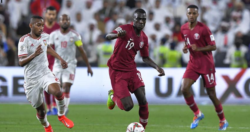 الشيخ جوعان يحتفل بالهدف الرابع لقطر