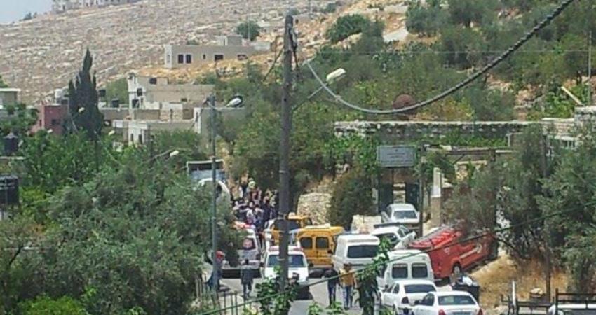 مكان حادث السير غرب رام الله