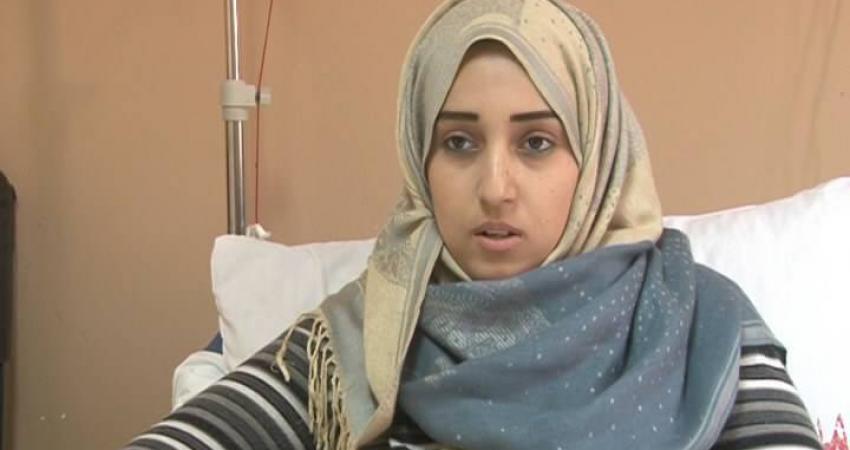 الجريحة نداء تناشد الرئيس مساعدتها بالعلاج في الخارج