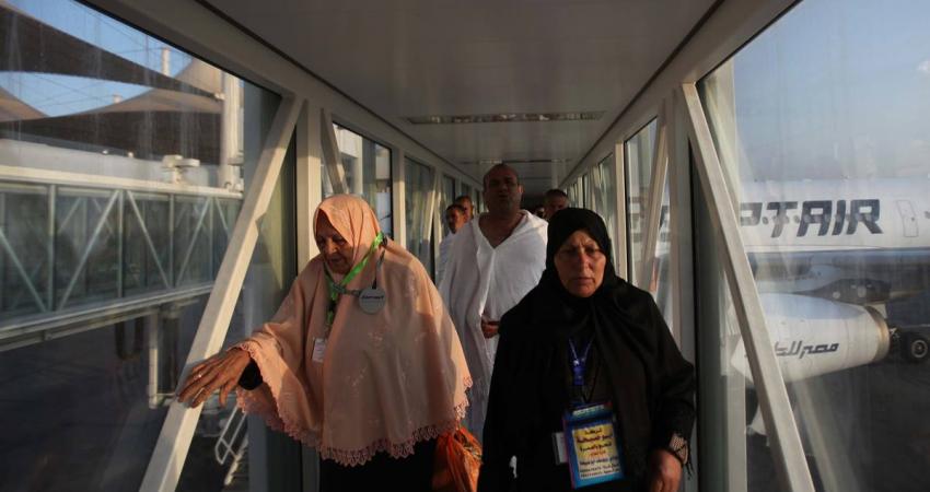  وصول الدفعة الأولى من حجاج قطاع غزة لمطار جدة