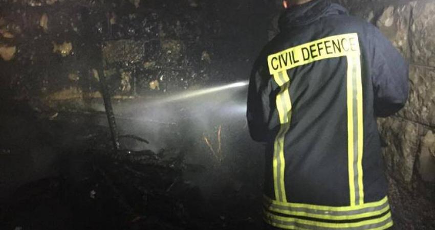 خلال إخماد الحريق