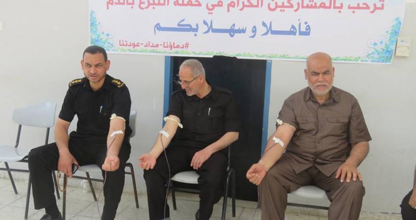 العبادسة يشارك في حملة تبرع بالدم في مركز الإصلاح والتأهيل