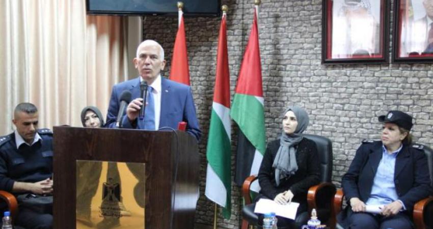 خلال إطلاق الحملة لمكافحة العنف ضد النساء