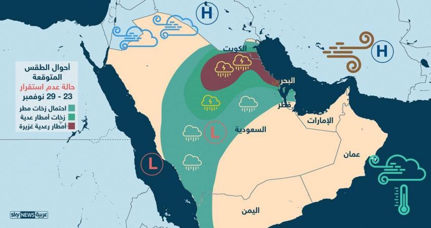 أحوال جوية غير مستقرة في منطقة الخليج العربي (3)