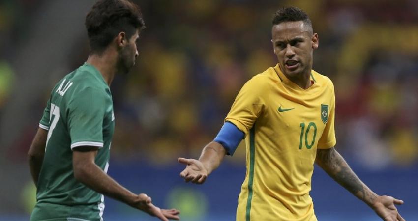 من مباراة العراق والبرازيل