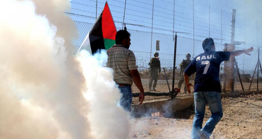 إصابة طفل بعيار مطاطي بالرأس في قمع لمسيرة نعلين