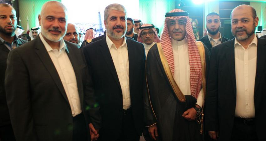 قادة حماس في احتفالات اليوم الوطني للسعودية