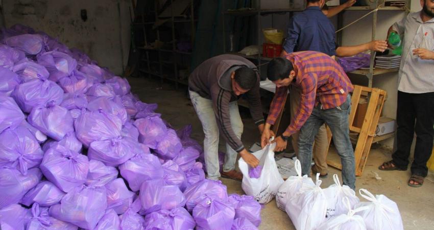 توزيع مساعدات رمضان