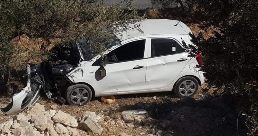 المركبة التي انقلبت بالمواطنة في بيت لحم