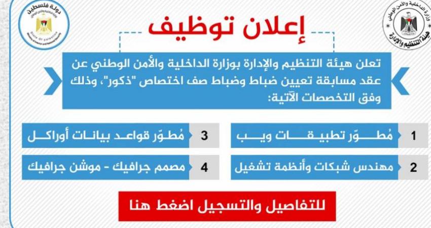 إعلان هام من "الداخلية" للمسجلين بوظائف الحاسوب