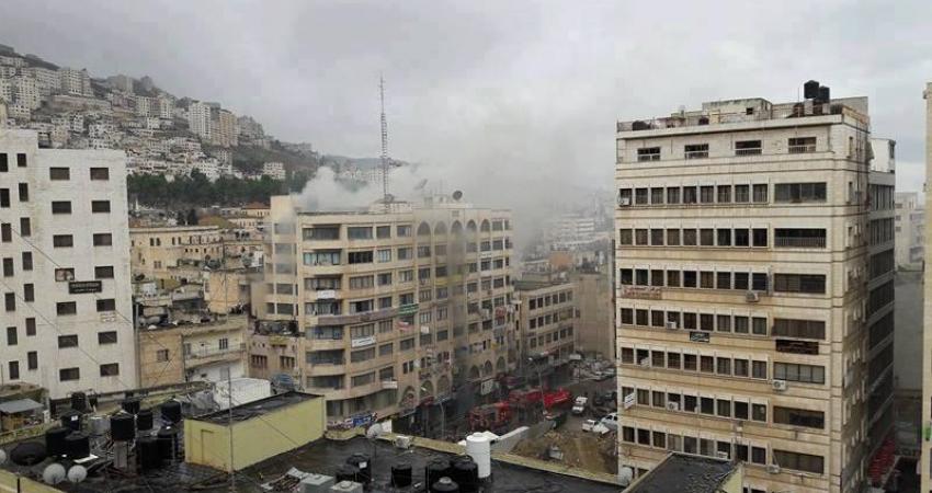  السيطرة على حريق ضخم استمر لـ6 ساعات بنابلس + صورة