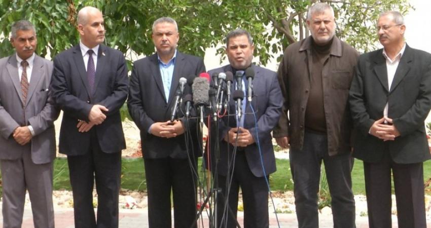 حركة حماس في مؤتمر صحفي