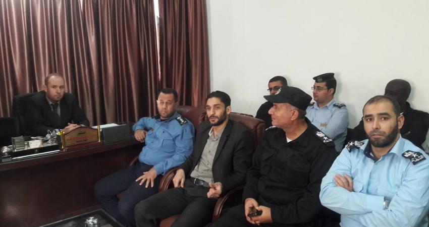 لقاء النيابة مع الشرطة بغزة