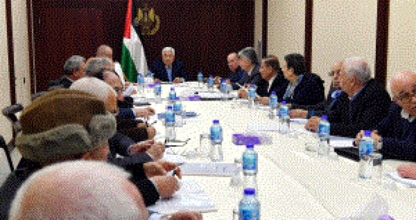 تنفيذية منظمة التحرير تؤكد رفضها المطلق للحلول الانتقالية