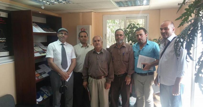 صورة رشيد الراميني رئيس الاتحاد الجديد مع عدد من أعضاء الاتحاد والنقابات