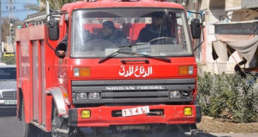 ثلاث إصابات بحريق في منزل غرب غزة