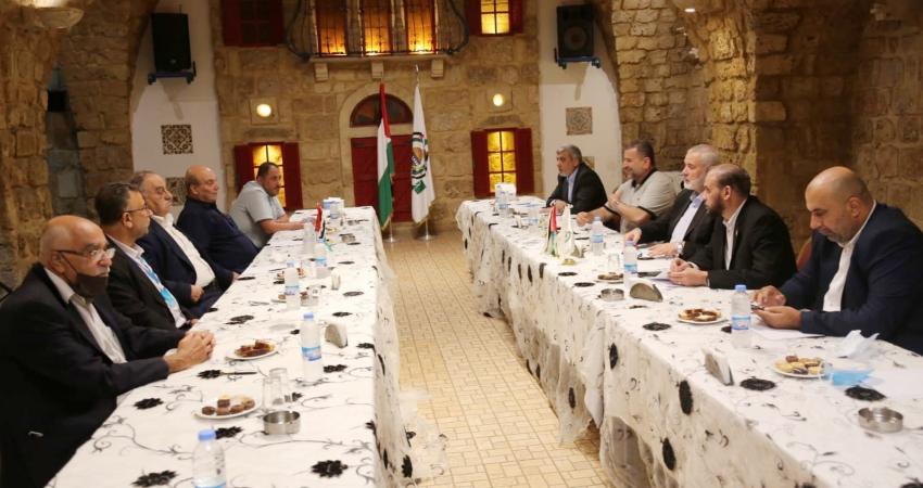 وفد حماس برئاسة هنية يلتقي "الديمقراطية" و"الجهاد" برئاسة سليمان ونخالة