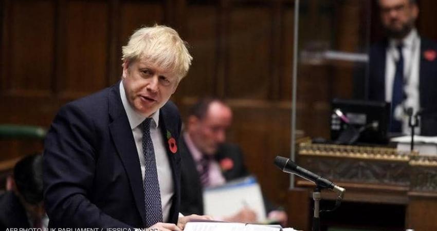 جونسون خلال جلسة برلمانية