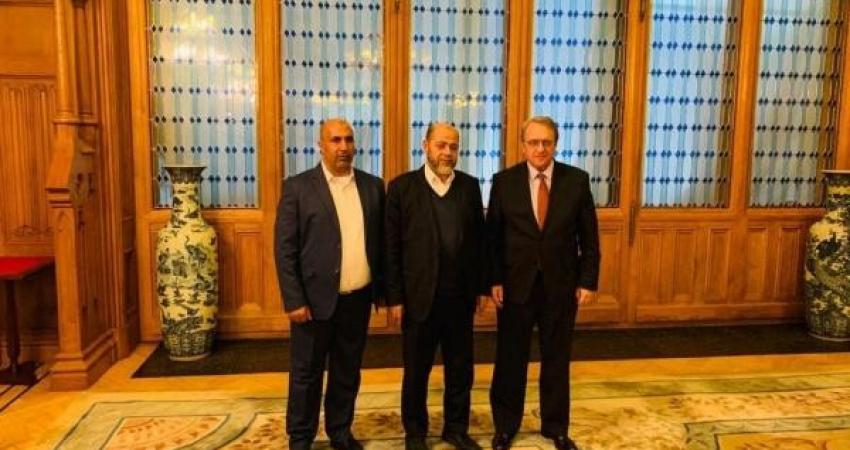 وفد من حماس برئاسة أبو مرزوق يلتقي بوغدانوف بروسيا