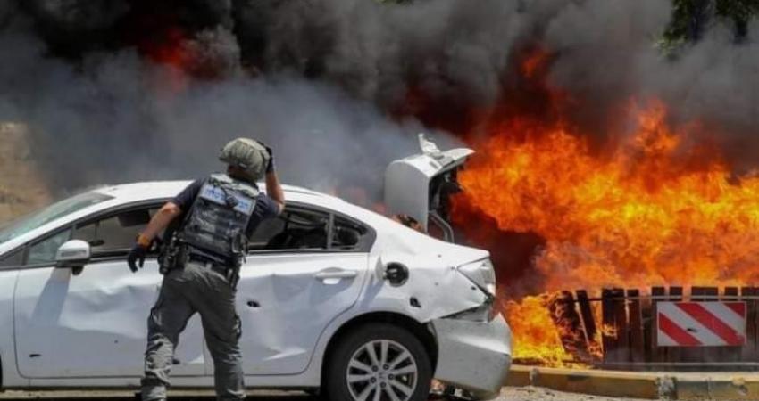 نشطاء يتداولون مقاطع فيديو ضرب كتائب القسام لعسقلان وبئر السبع