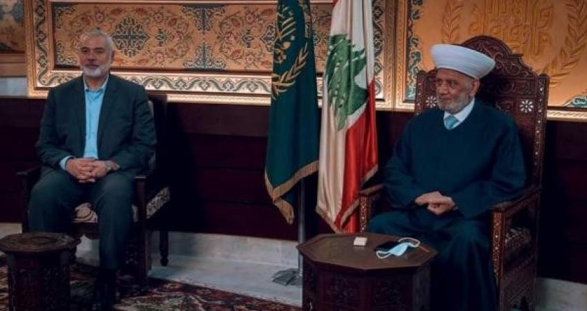 هنية يلتقي مفتي الجمهورية اللبنانية في بيروت
