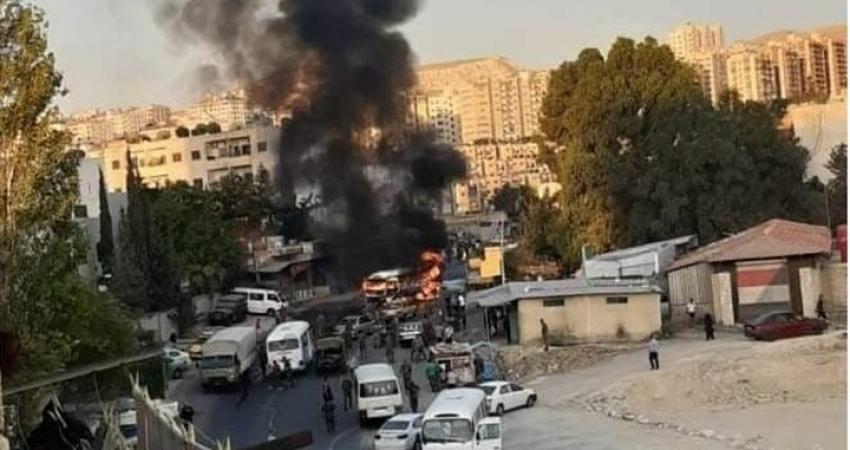 إصابات في انفجار استهدف حافلة لقوات النظام بدمشق