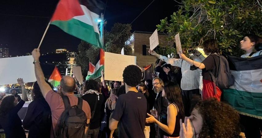 مظاهرة في حيفا بالداخل المحتل دعما للأقصى
