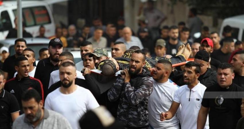تشييّع جثمان الشهيد بريكي إلى مثواه الأخير في جنين
