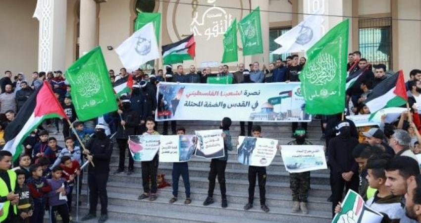 حماس بغزة تنظم وقفة دعمًا لمقاومة الضفة وتوجه رسالة للاحتلال