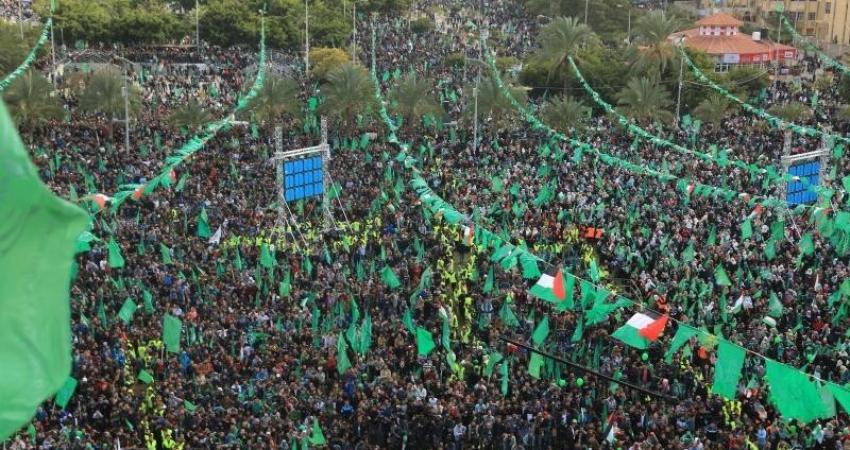 مسيرة بيت دجن تحيي الانطلاقة ال35 لحركة حماس